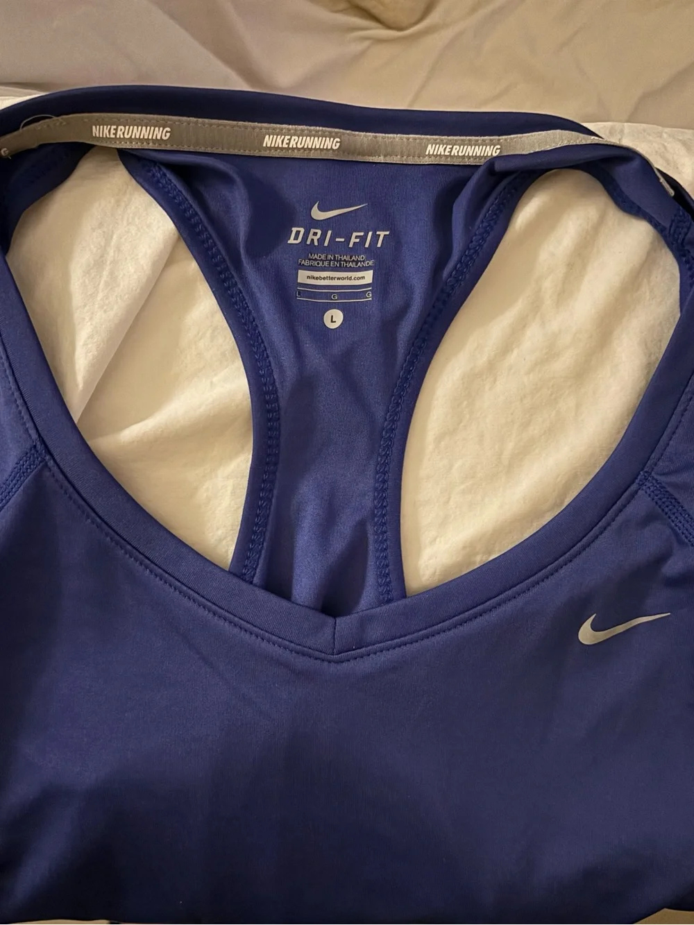 Nike Dri-FIT Women's Racerback Athletic Tank Top Royal Blue Size L NWOT